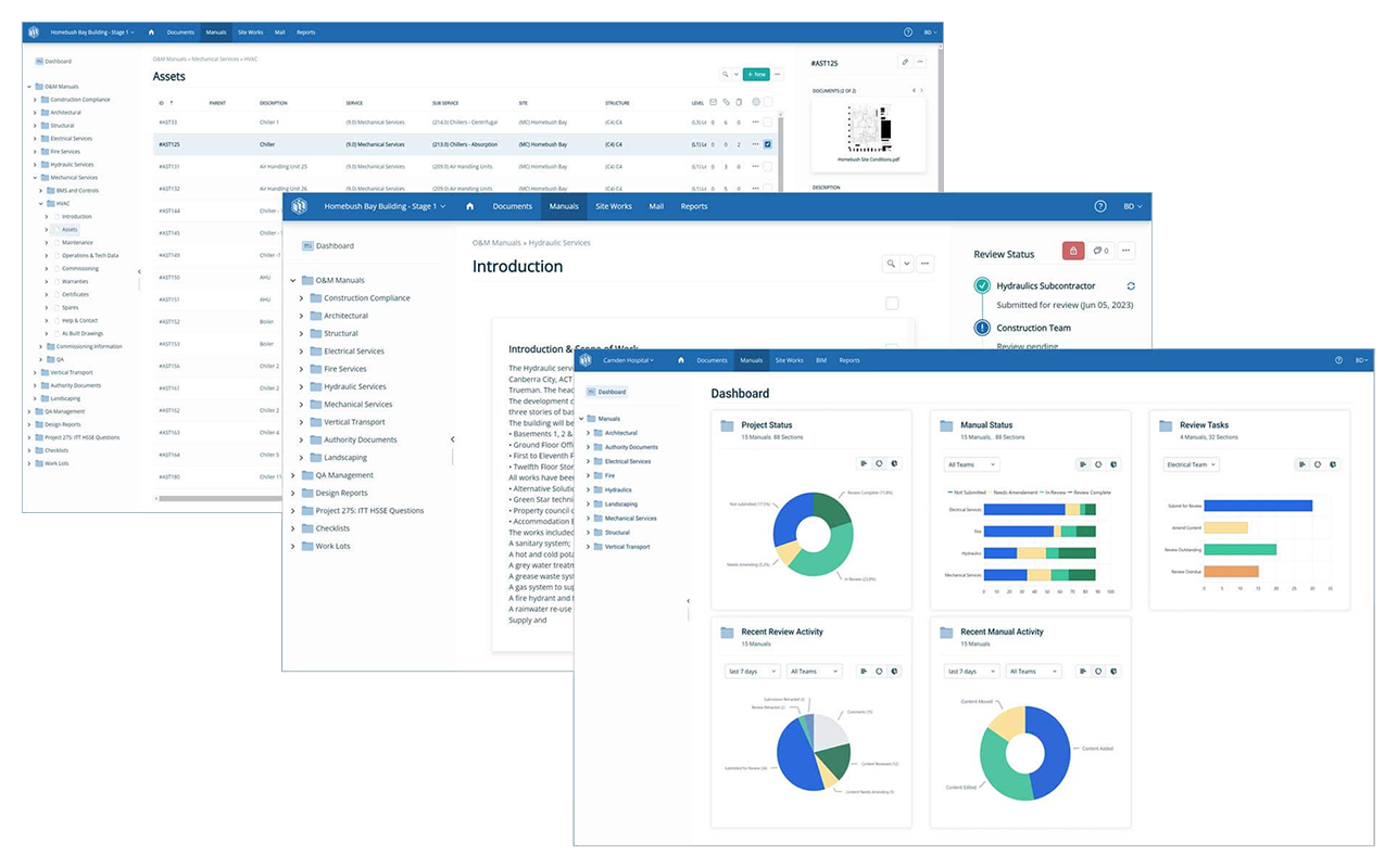 OmTrak Manuals Module Updated Dashboard